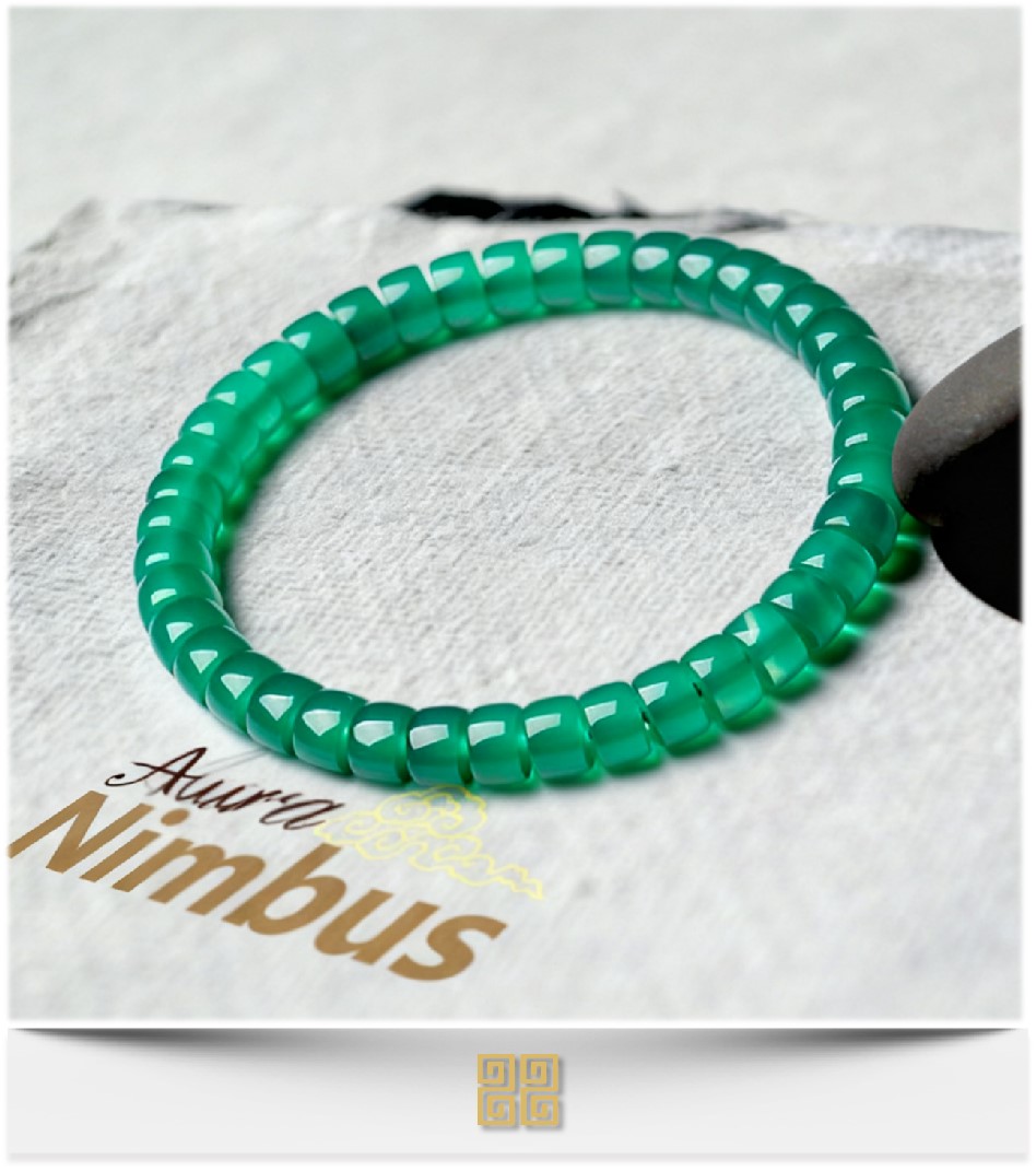 Glacier Green Agate Slices Bracelet