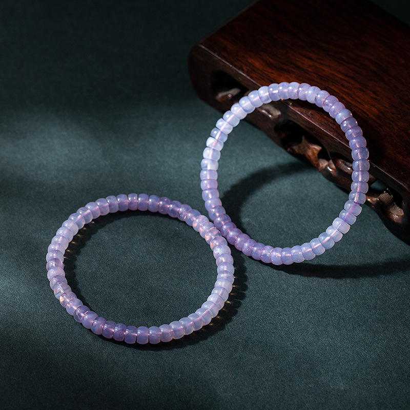 Lavender Chalcedony Slices Bracelet - Image 2