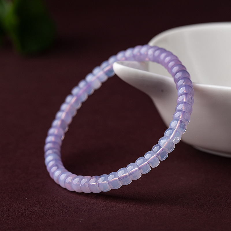 Lavender Chalcedony Slices Bracelet - Image 4