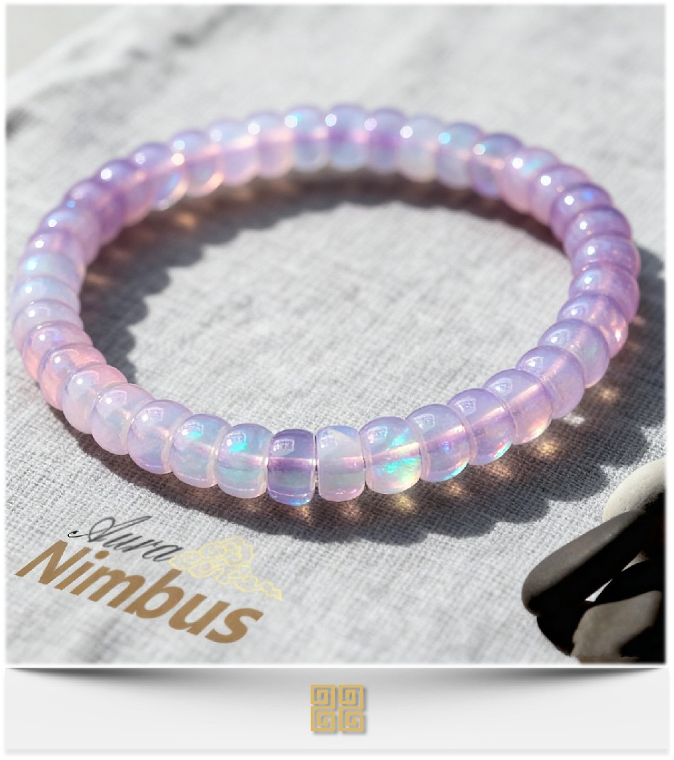 Lavender Chalcedony Slices Bracelet