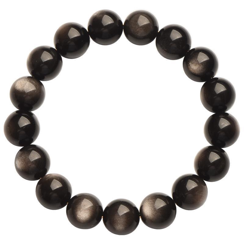 Cat’s Eye Silver Obsidian Bracelet - Image 4